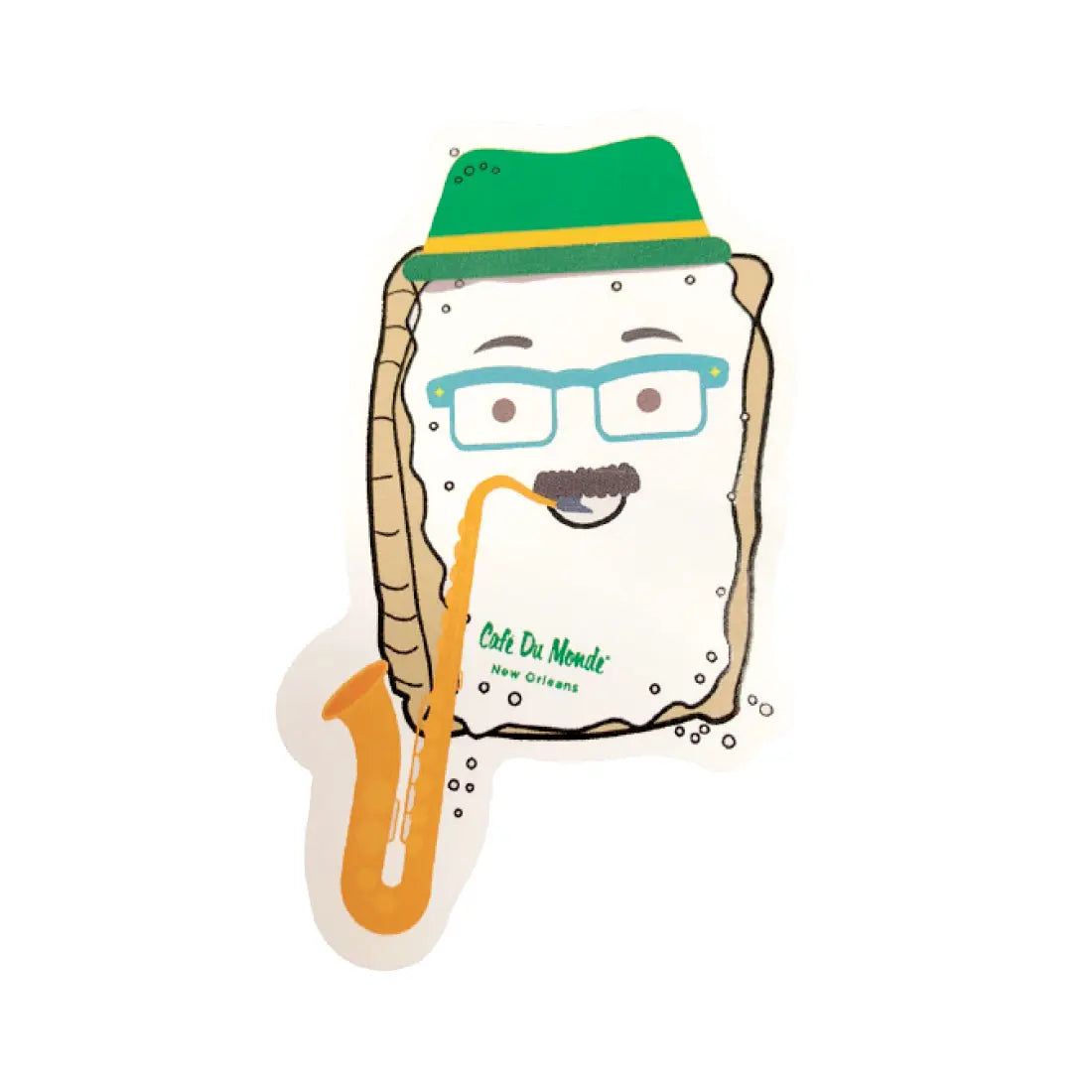 Cafe du Monde Saxophone Permanent Vinyl Sticker
